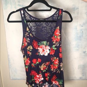 Floral lace spring top